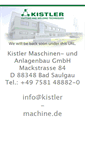 Mobile Screenshot of kistler-machine.com