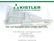 Tablet Screenshot of kistler-machine.de